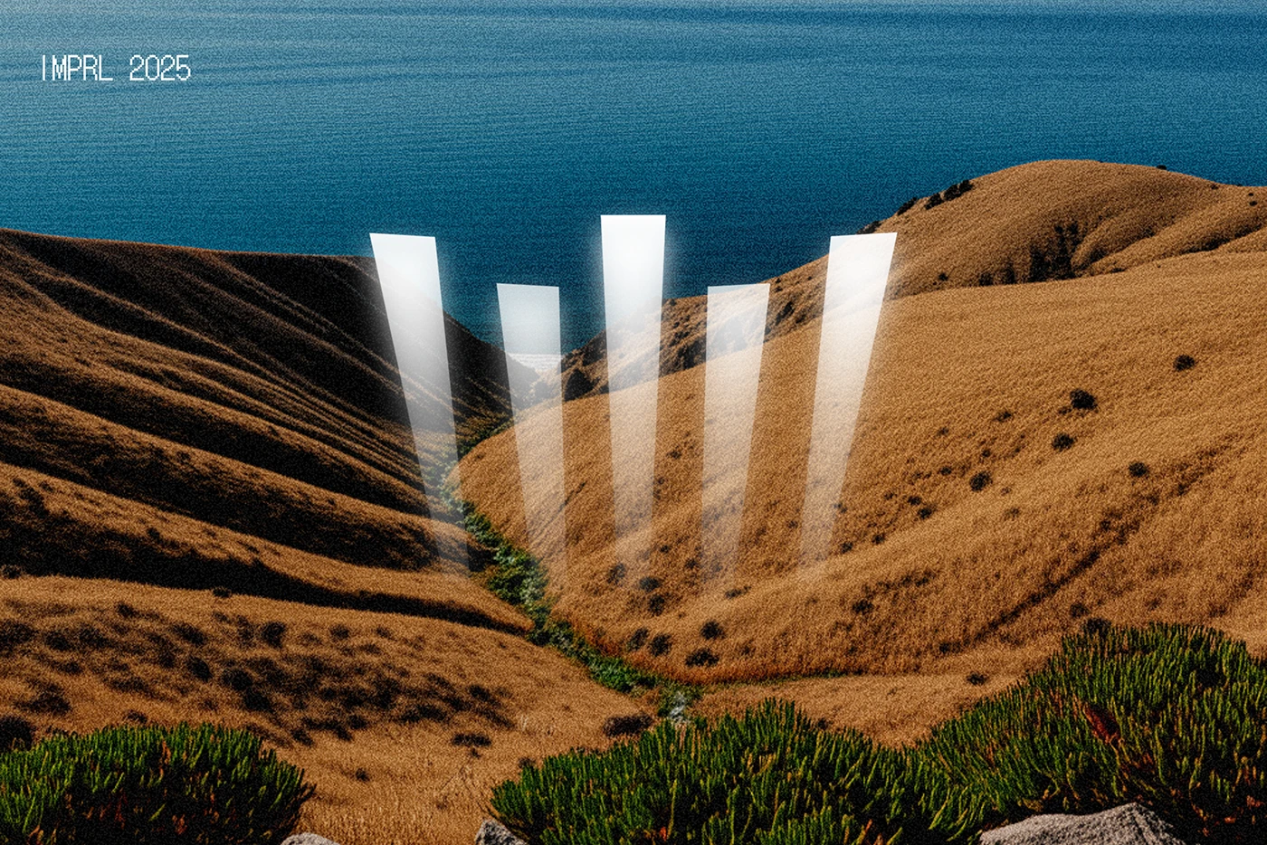 Logotipo de IMPRL proyectado en paisaje